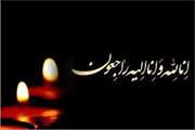  پیام تسلیت رئیس دانشکده پزشکی در پی درگذشت همسر دکتر حسین اصل سلیمانی عضو هیات علمی دانشکده پزشکی